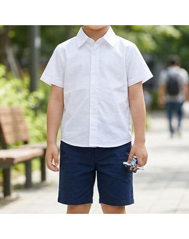 [보리보리] 데일리카라셔츠공용 아동 셔츠 공연의상 여름 반팔셔츠 초등 남아 여아 데일리 면 남방