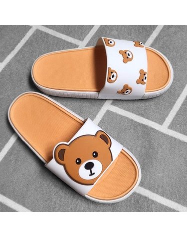 [보리보리] 여성 곰 캐릭터 푹신 쿠션 학생 사무실 슬리퍼
