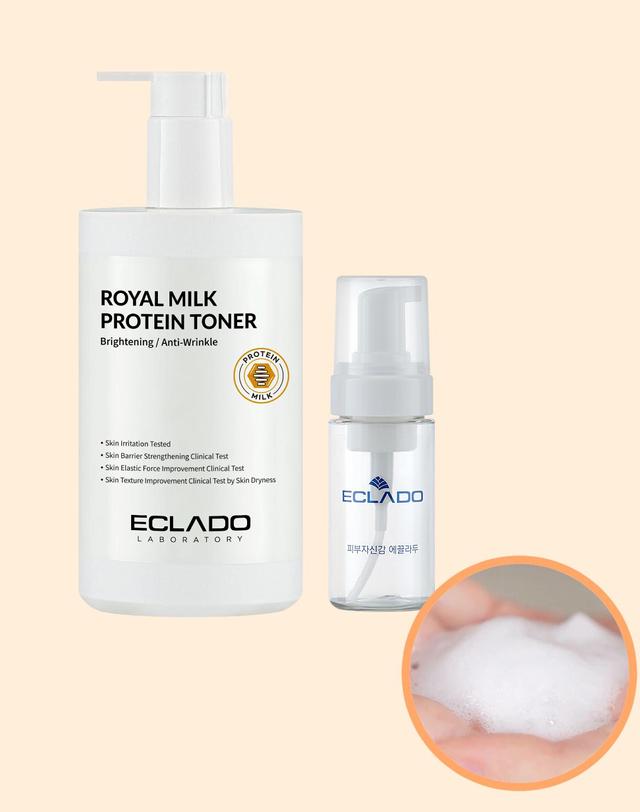 에끌라두 바르는 단백질 로얄 밀크 프로틴 영양 토너 500ml 착용컷