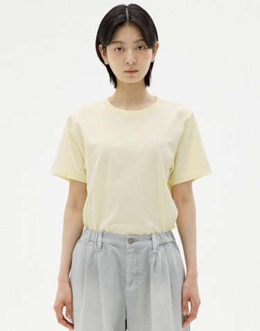스몰 로고 베이직 티셔츠 [LEMON]