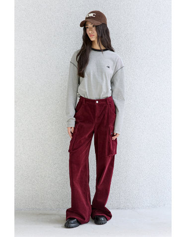 코듀로이 카고 팬츠 [BURGUNDY]