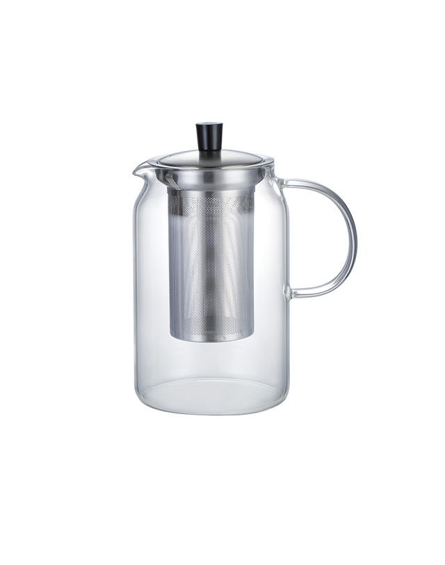 나리히라 마린글라스 베이직 스텐 필터 티포트 1000ml 착용컷
