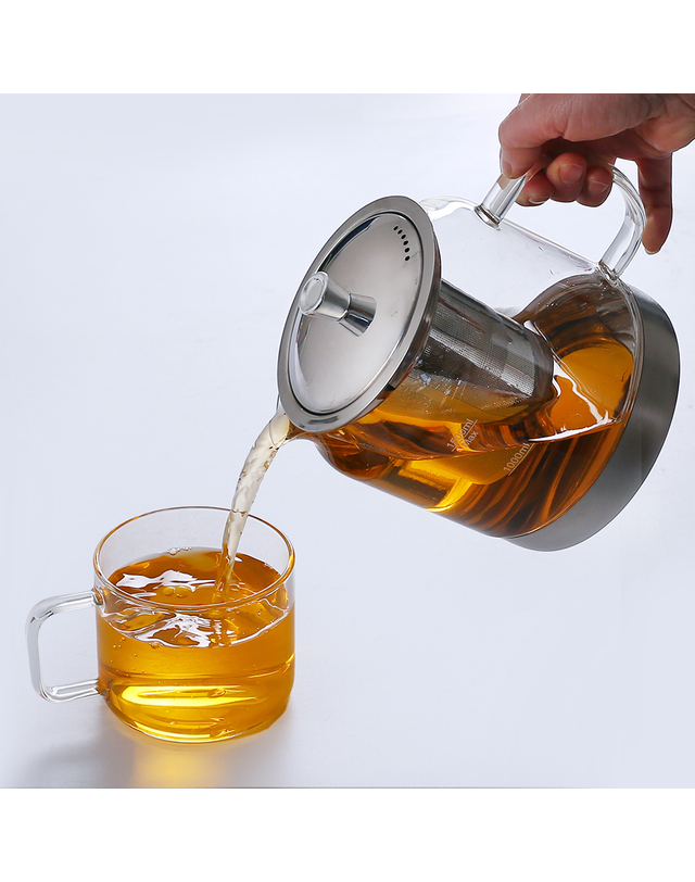 나리히라 마린글라스 베이직 IH 인덕션 글라스 팟 주전자 1.5L 착용컷