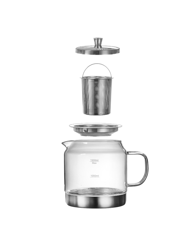 나리히라 마린글라스 베이직 IH 인덕션 글라스 팟 주전자 1.5L 착용컷