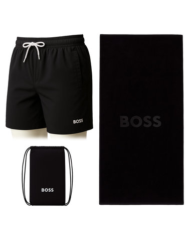 BOSS 휴고보스 남성 수영복 보드숏 팬츠 비치타월 세트