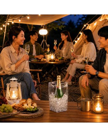 레만글라스 와인쿨러 소프레쉬 1병용 버켓 칠러 휴대용 야외 소풍 캠핑