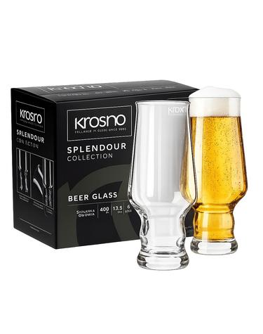 크로스노 맥주잔 스플렌더 400ML 6개 비어컵 크리스탈