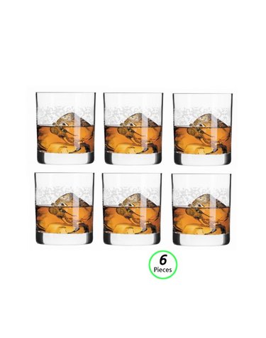크로스노 언더락 크리스타 데코 300ML 6개 위스키잔 양주 물컵 크리스탈