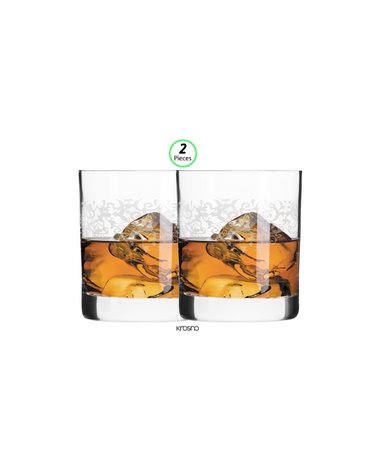 크로스노 위스키잔 크리스타 데코 300ML 2개 언더락 양주 꼬냑 올드패션 물컵 크리스탈