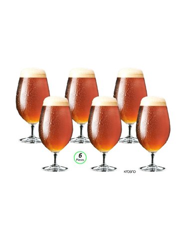 크로스노 맥주잔 하모니 400ML 6개 비어컵 고블렛잔 크리스탈