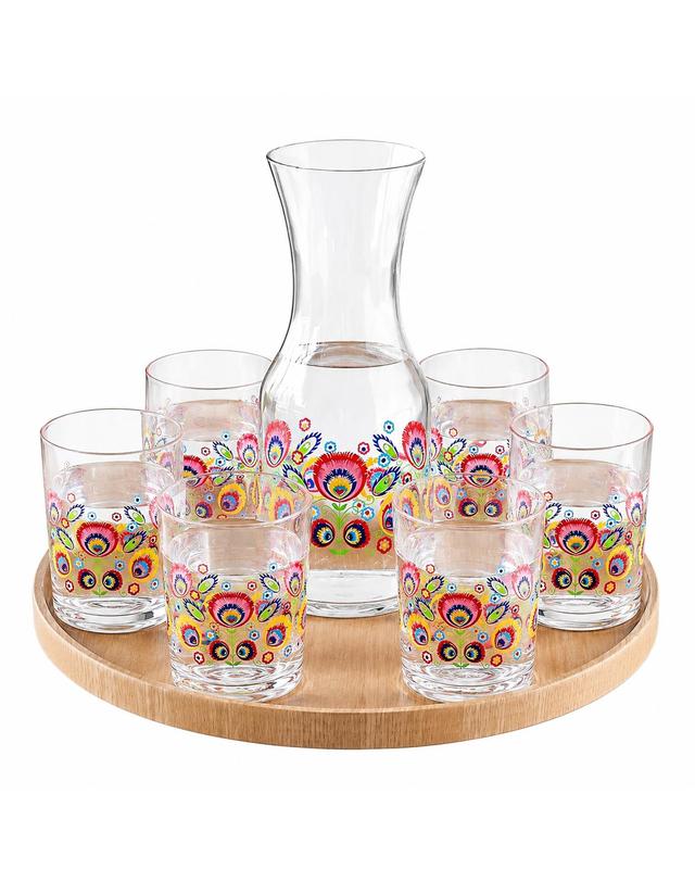 크로스노 크로스노 유리물잔세트 포크 250ML 6개 폴란드 전통디자인 컵 크리스탈 착용컷