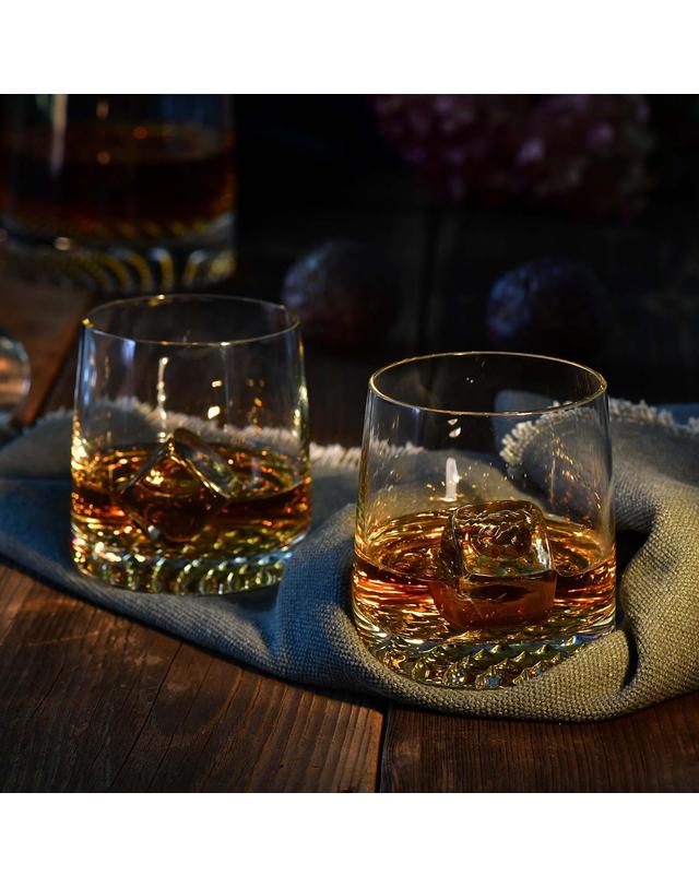 크로스노 크로스노 위스키잔 피오르 370ML 2개 언더락 양주 꼬냑 크리스탈 착용컷