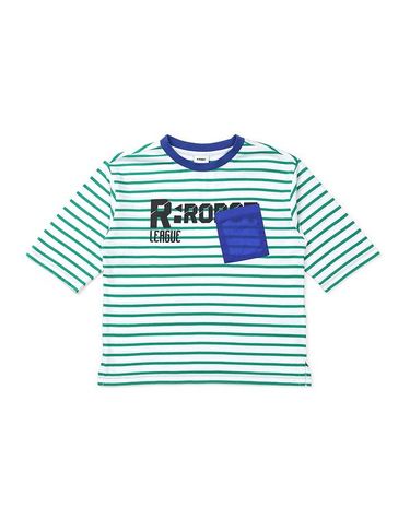 [알로봇] R.CLUB STRIPE 7부 티셔츠14319-331-03_GN