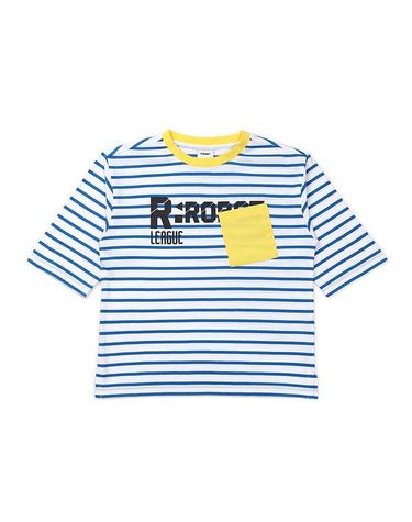 [알로봇] R.CLUB STRIPE 7부 티셔츠14319-331-03_BL