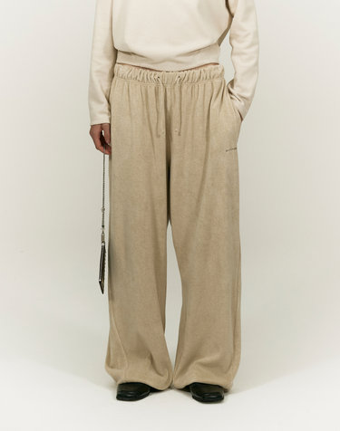 TERRY WIDE JOGGER PANTS [BEIGE]