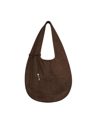 KEYRING STRAP SUEDE BAG [BROWN]