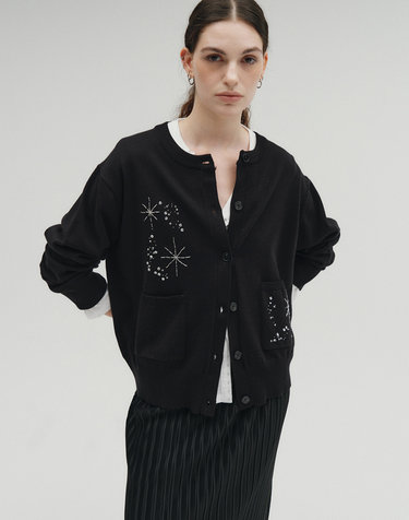[3rd REORDER] GLITTERING GEM CARDIGAN [BLACK]