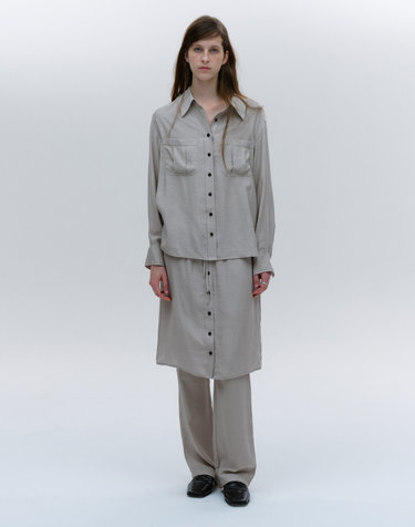 SOFT TWILL SKIRT PANTS [MOCHA]