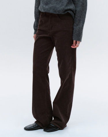 FINE-WALE CORDUROY PANTS [BROWN]