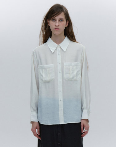 SOFT TWILL POCKET SHIRT [IVORY]