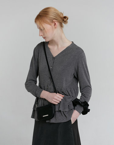 SCRUNCHIE MINI BAG [BLACK]