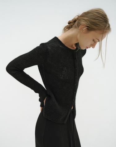 ALPACA HAND WARMER KNIT [BLACK]