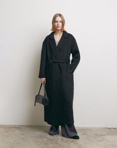 HANDMADE ROBE LONG COAT [BLACK]