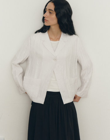 WRINKLE POCKET JACKET [WHITE]