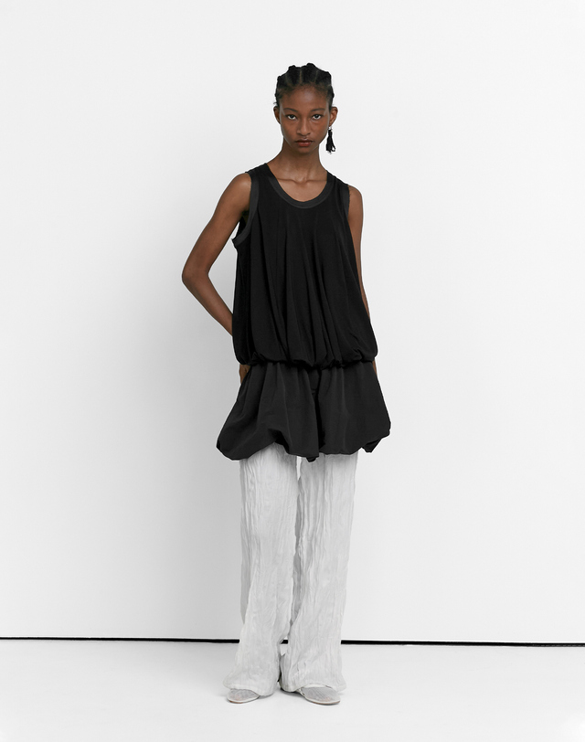 로우타이드 BALLOON BLOUSE [BLACK] 블랙 착용컷