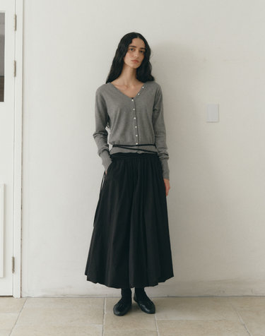 STRAP BALLOON SKIRT [BLACK]