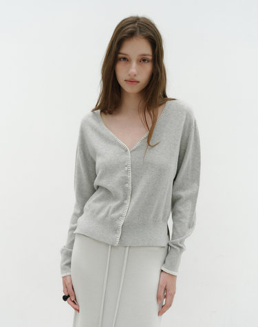 HAND STITCH CARDIGAN [GREY]
