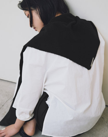 [1st REORDER] WOOL KNIT SCARF [BLACK]