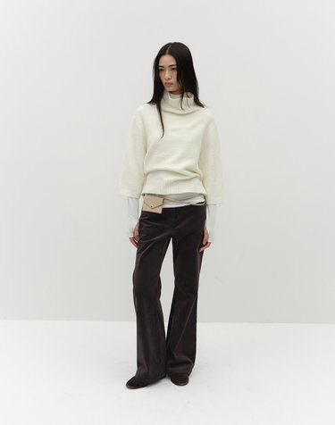 CORDUROY BOOTCUT PANTS [BROWN]