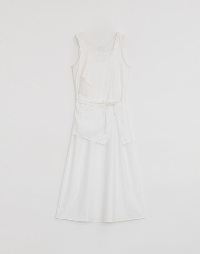 로우타이드 [3rd REORDER] TWO WAY LAYERED WRAP DRESS [WHITE] 흰색 착용컷