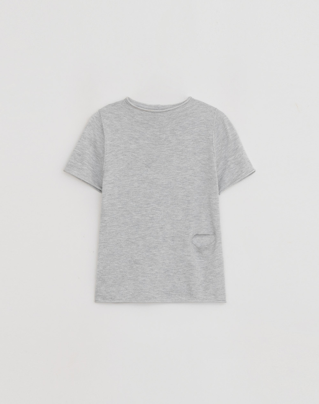 로우타이드 SLIT TURTLENECK KNIT [GREY] 그레이 착용컷