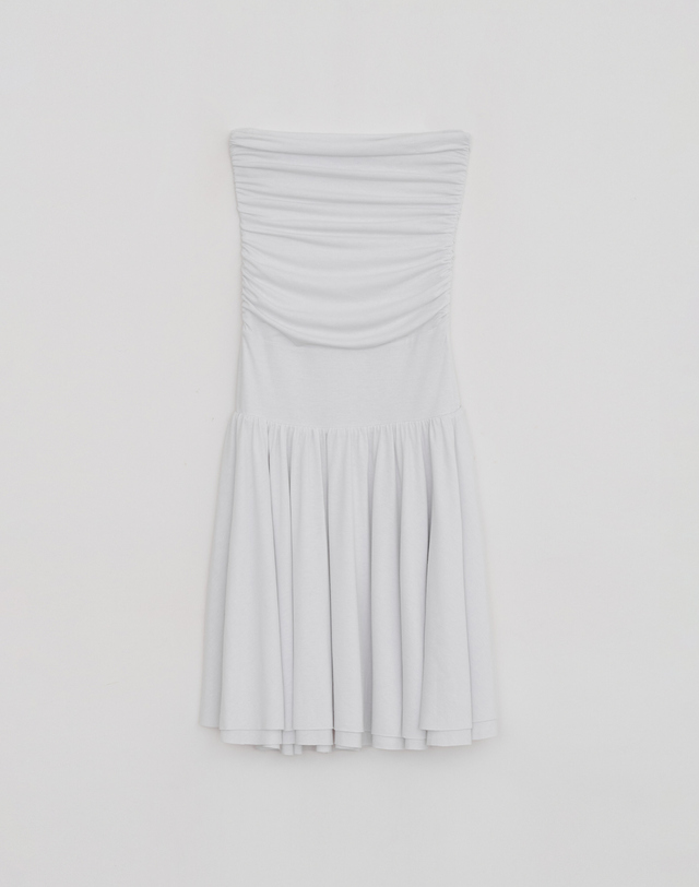 로우타이드 TWO-WAY SHIRRING DRESS [WHITE] 흰색 착용컷