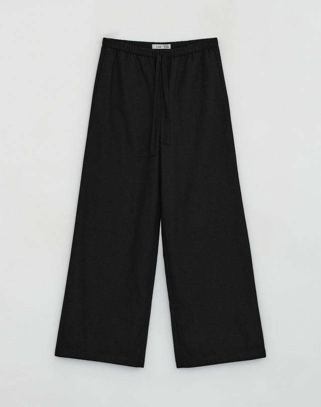 로우타이드 WOOL STRAP PANTS [BLACK] 블랙 착용컷