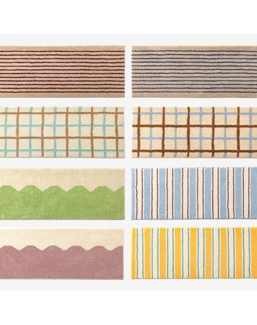 [보리보리] 2P 와이드 자카드 러그 발매트 120x45cm