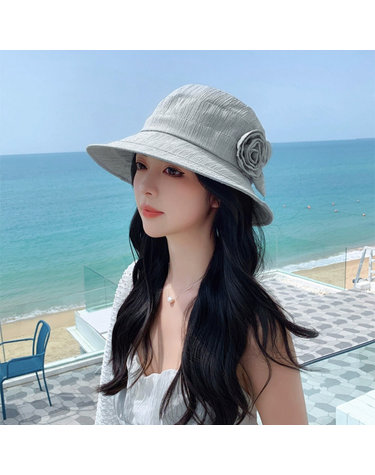 [아일렌]플라워 버킷햇(라이트그레이)