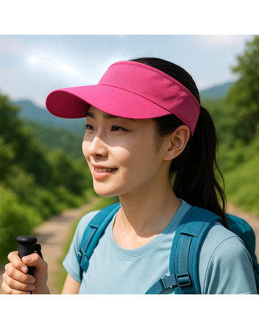 [아일렌]쿨링 메쉬 스포츠 썬캡(진핑크)