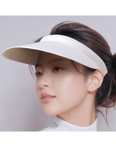 [아일렌]모노 와이드 썬캡(화이트) (여성용)