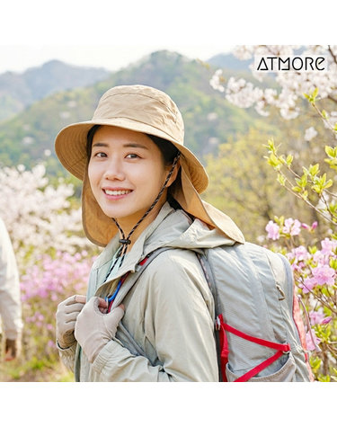 [엣모어] 햇빛 철벽방어 넥커버 휴대용 등산모자(4color)