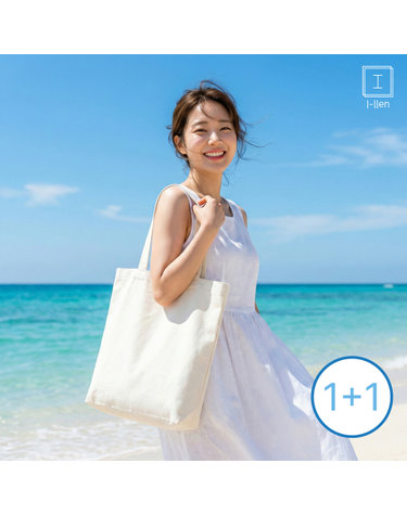 [1+1]아일렌 데일리 와이드 무지 캔버스 에코백(무배)