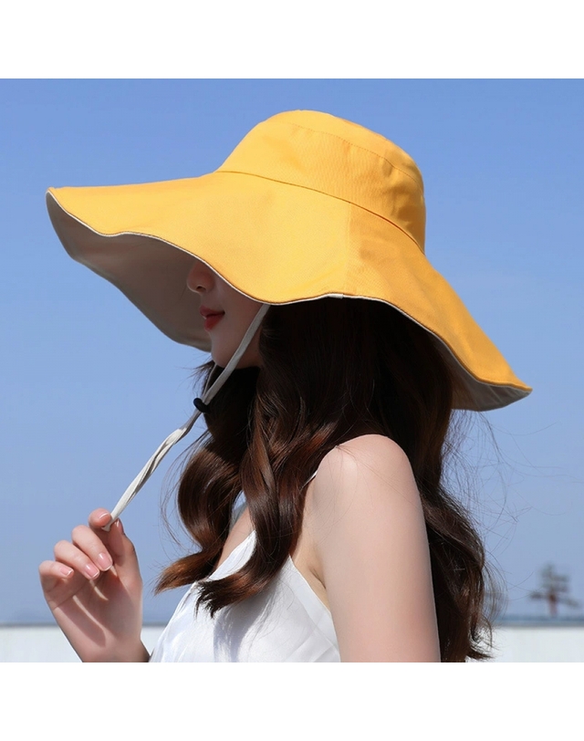 아일렌 [아일렌]데이즈 양면 버킷햇(옐로우 베이지) 착용컷