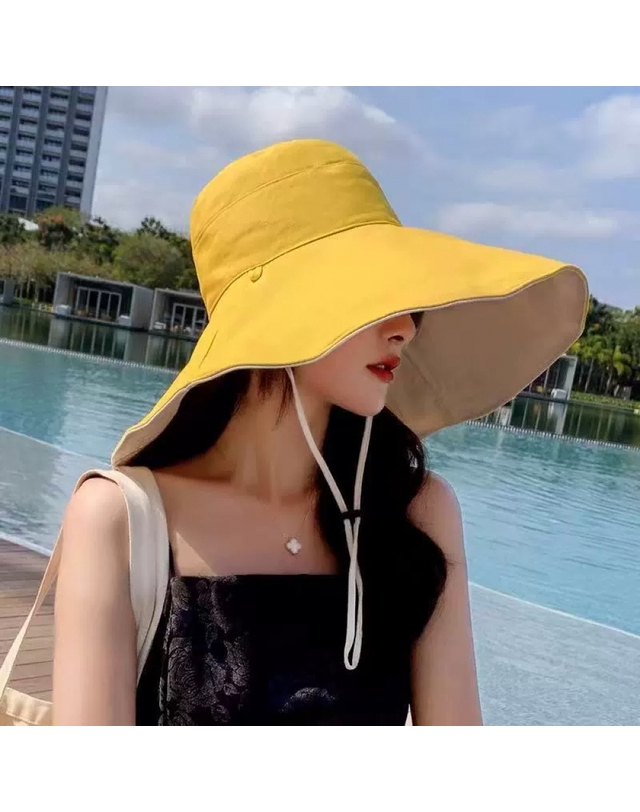 아일렌 [아일렌]데이즈 양면 버킷햇(옐로우 베이지) 착용컷