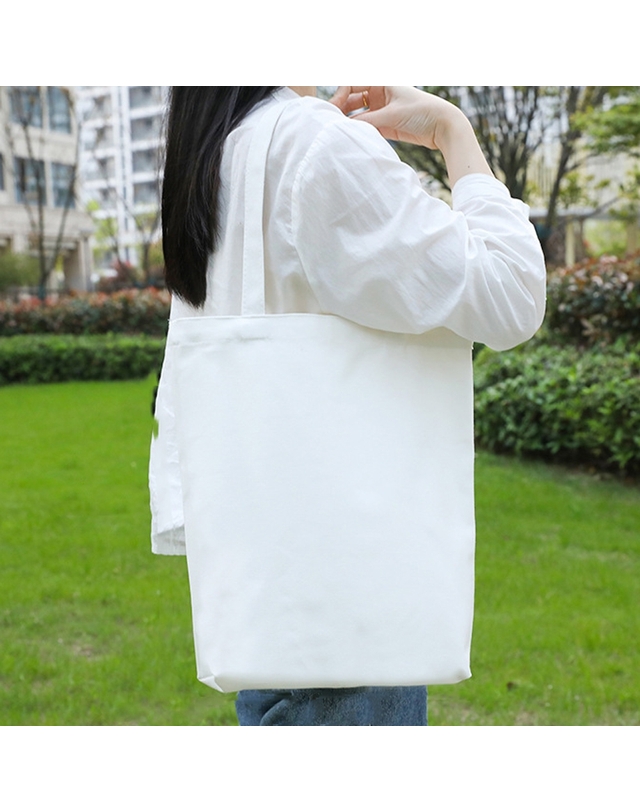 아일렌 [아일렌]베이직 커스텀 무지 에코백 2p세트(31x35cm) (바닥면) 착용컷