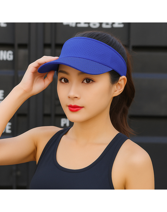 아일렌 [아일렌]쿨링 메쉬 스포츠 썬캡(블루) 착용컷