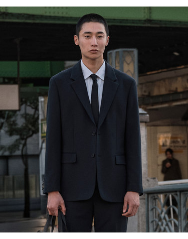 사방스판 에센셜 셋업_네이비 (오버핏)_SEJWZ76SET