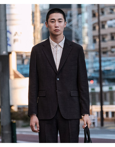 썸머 러프 텍스처 경량 셋업_차콜 그레이 (릴렉스핏)_SEJWB04SET