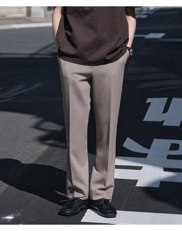 사방스판 에센셜 셋업 팬츠_베이지 (스트레이트핏)_SEPXZ74CSD
